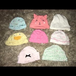 Baby girl hats bundle